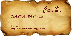 Csábi Mária névjegykártya